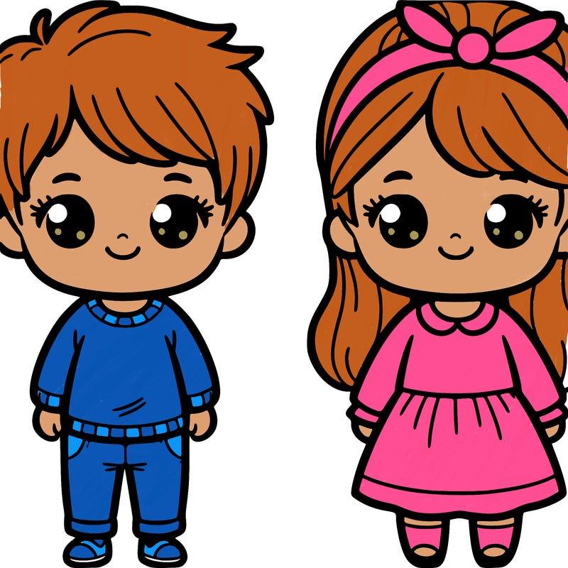 twins boy and girl together