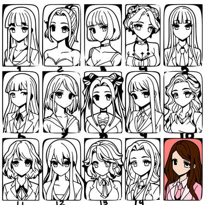 girls that look diffrent anime