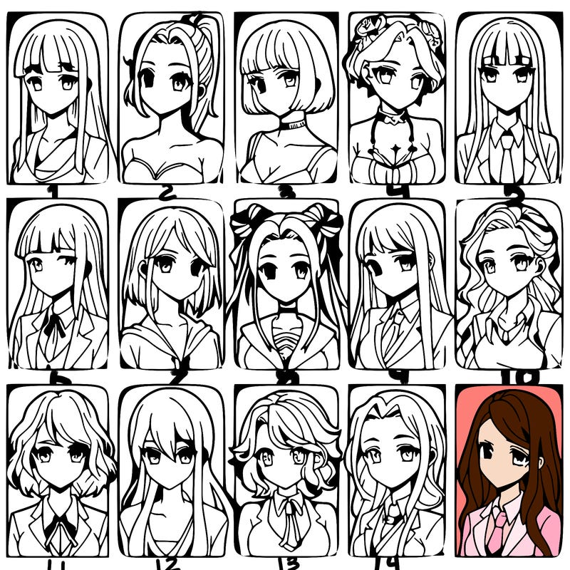 girls that look diffrent anime