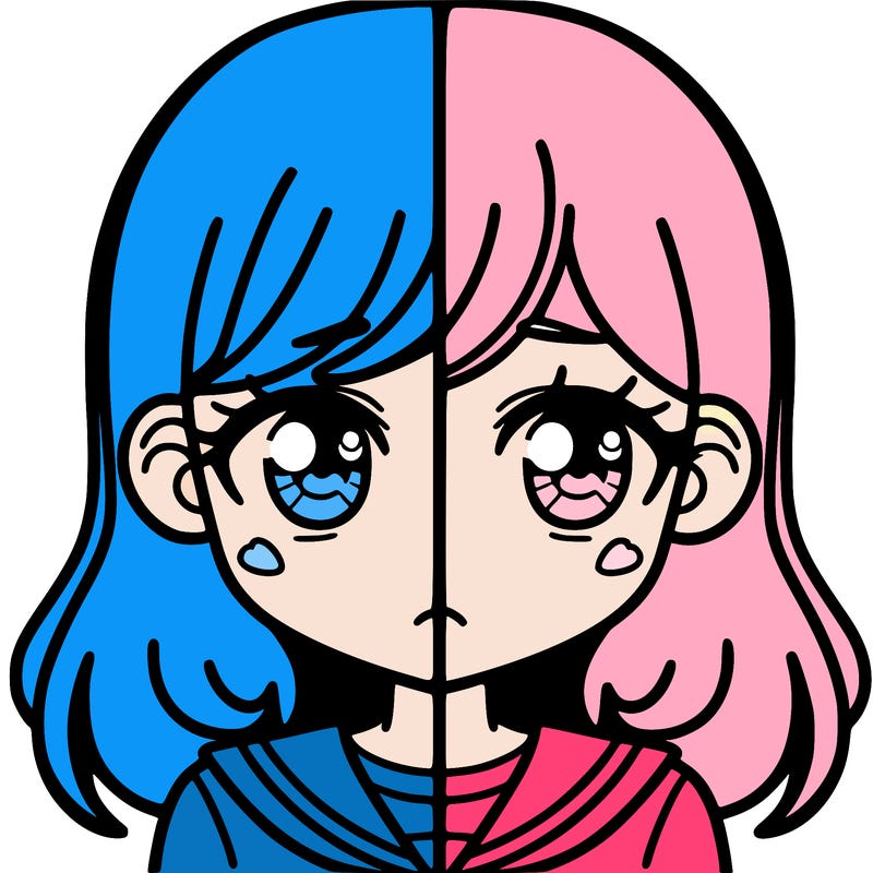 a split of a girl