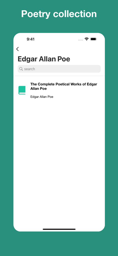 Poetry Audiobooks - Poetry collection for Edgar Allan Poe in the Poetry Audiobooks app