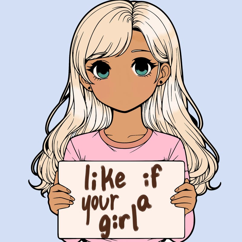 realistic girl holding a sign