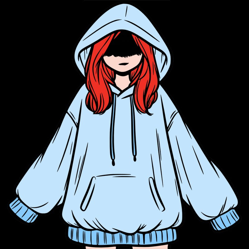girl in oversized hoodie
