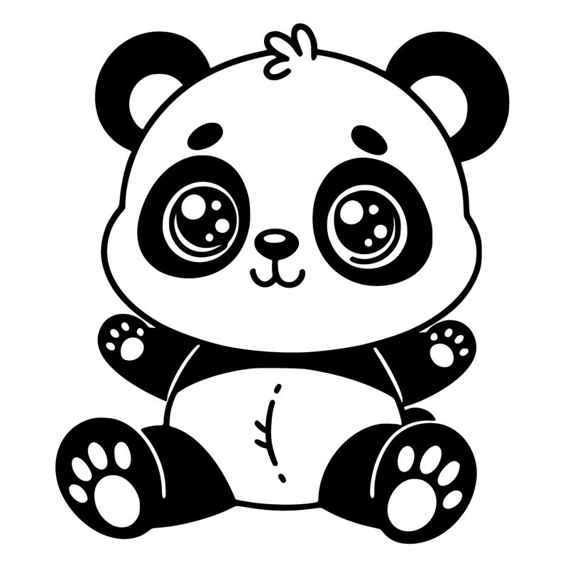 panda coloring pages for kids