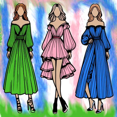 fashion models dresses