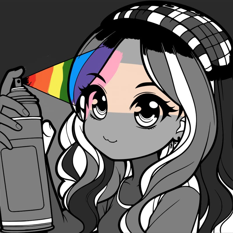 a realistic girl spray, painting