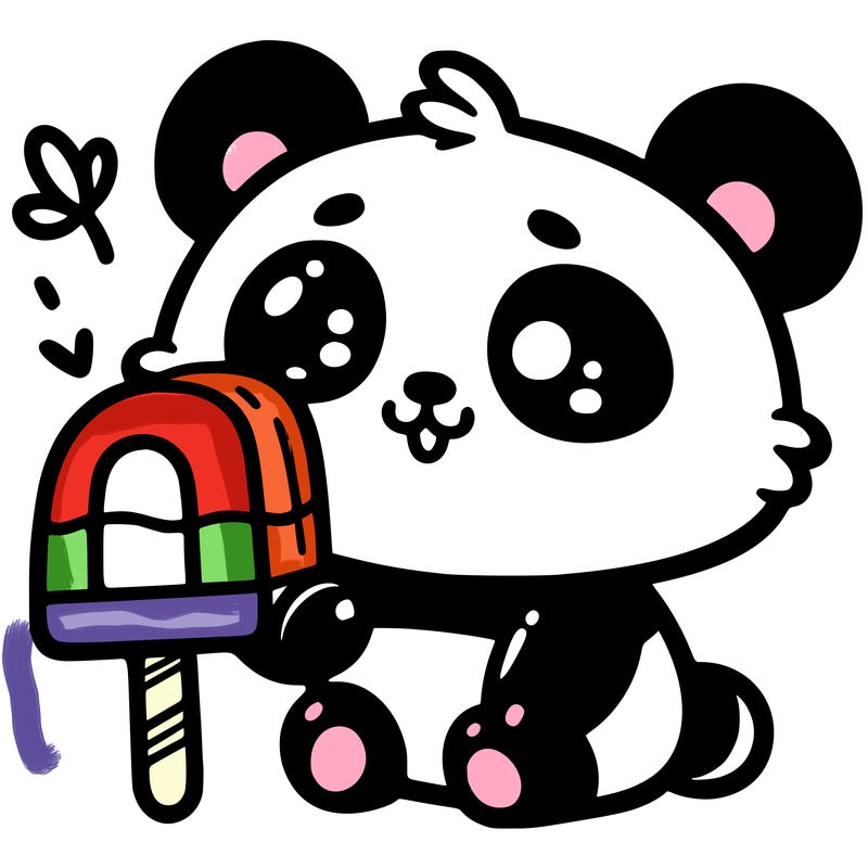 baby panda with an popsicle