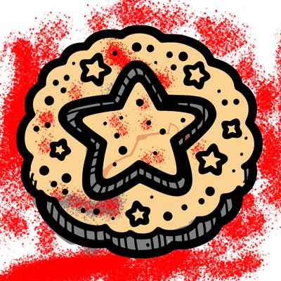 a cookie with star shapes