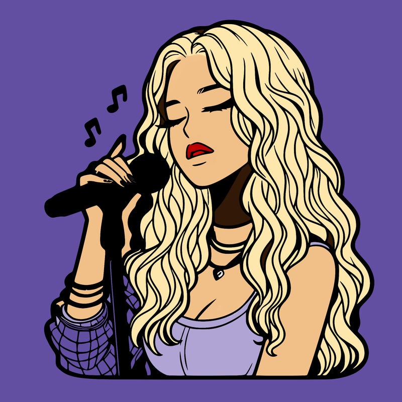 realistic female singer