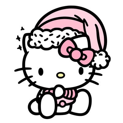 hello kitty in a santa hat