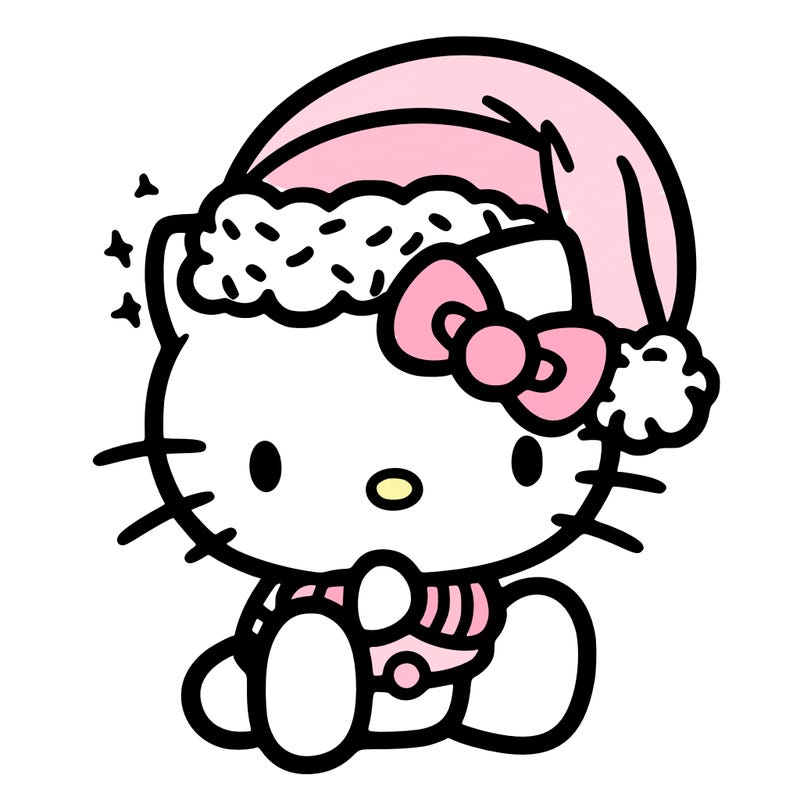 hello kitty in a santa hat