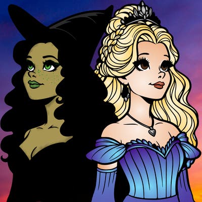 'elphaba and glinda (realistic)