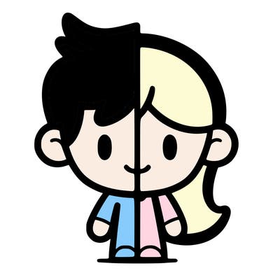 half boy half girl split