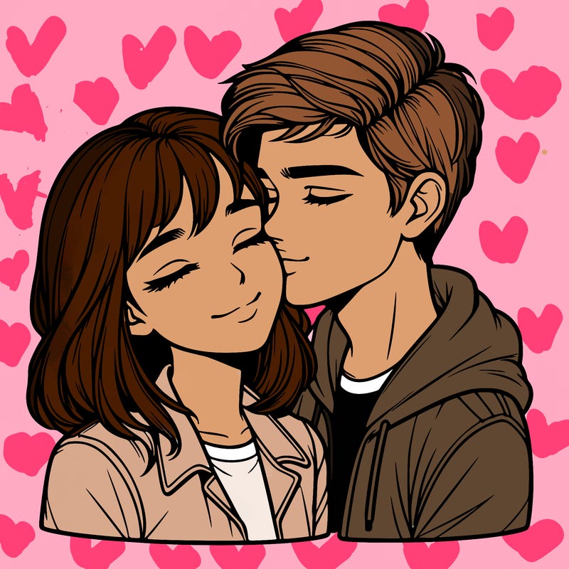 realistic girl and boy  love