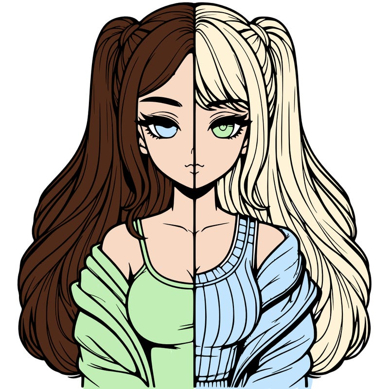 realistic girl split