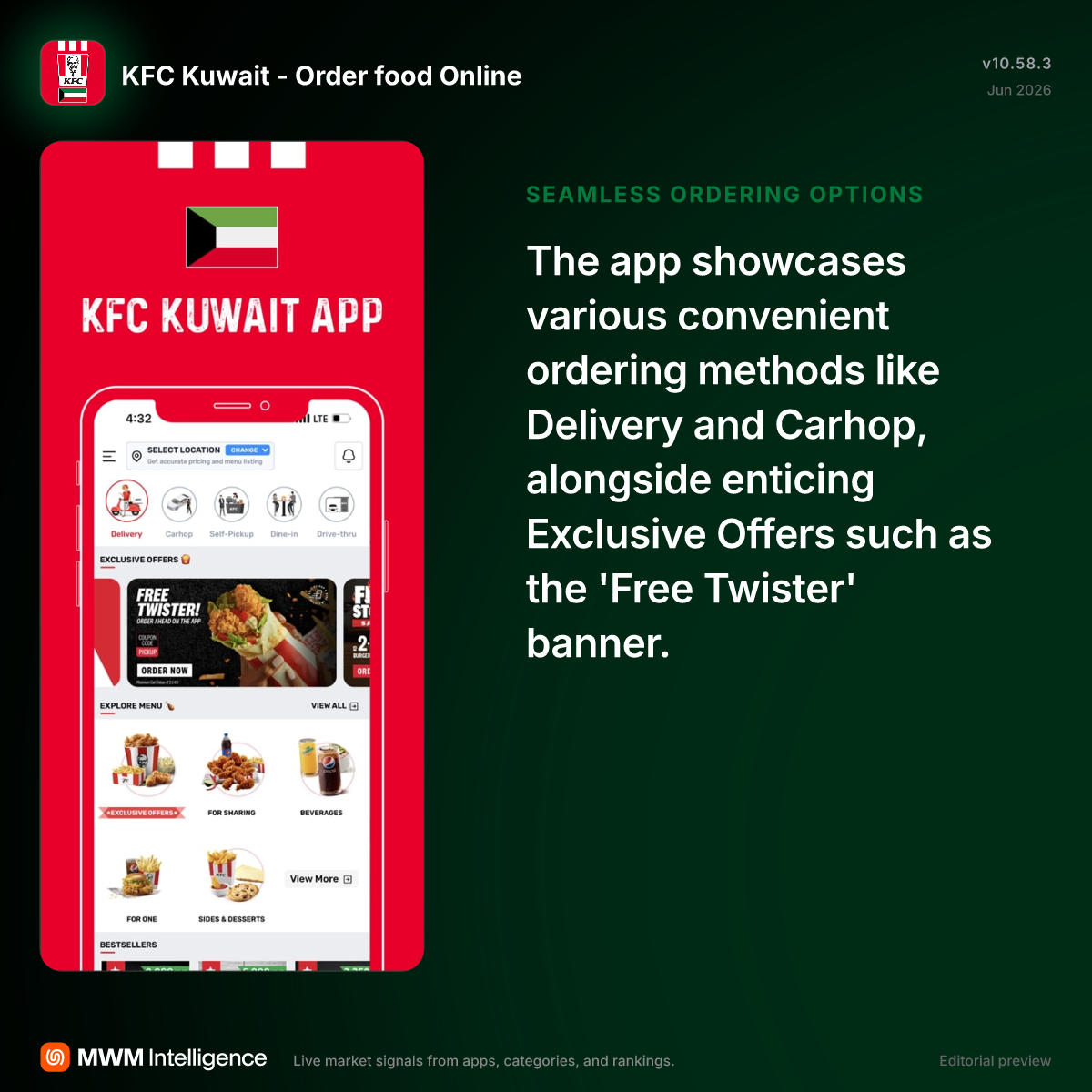 KFC Kuwait - Order food Online - Food & Drink App | MWM