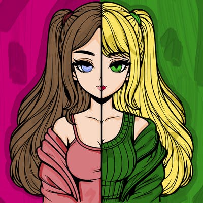 realistic girl split