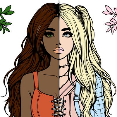 realistic girl split