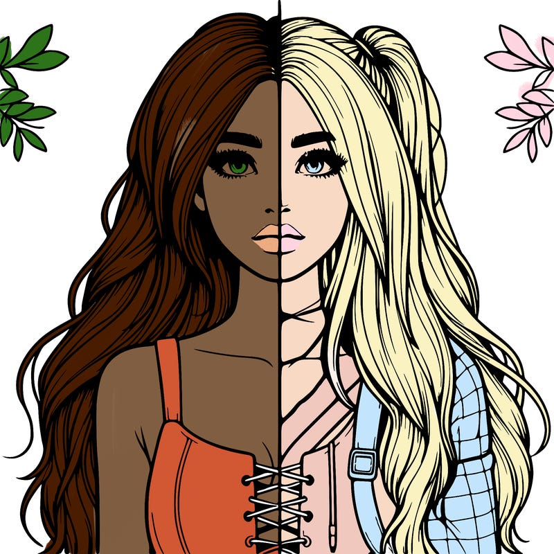 realistic girl split