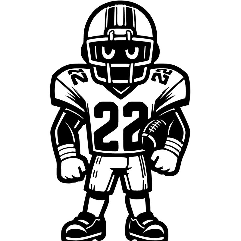 really realistic derrick henry number 22 foot ball player