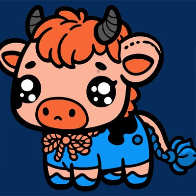 cute blueberry cow