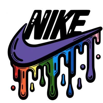 dripping nike logo