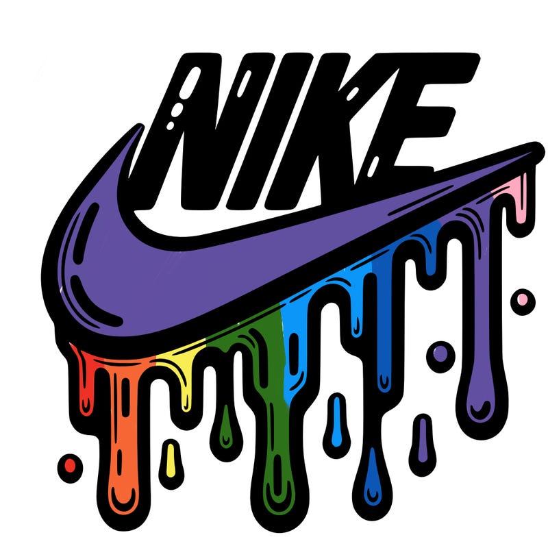 dripping nike logo