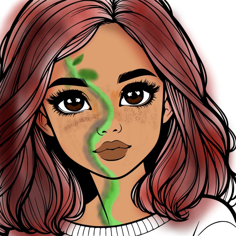 realistic girl whith cute eyes