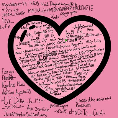 a blank heart