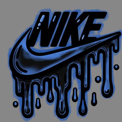 dripping nike logo