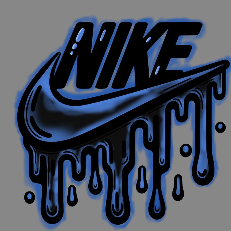 dripping nike logo