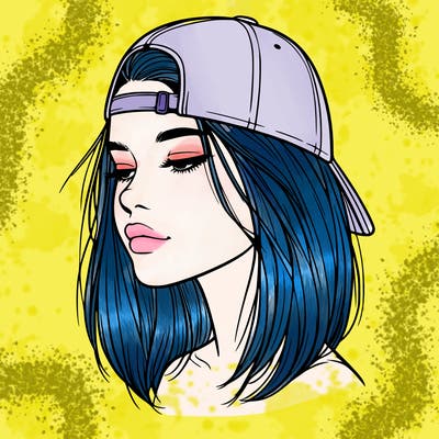 realistic  girl with a backwards hat