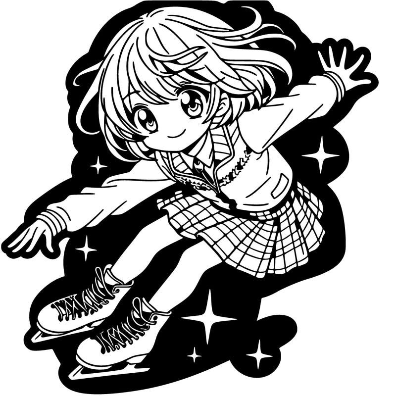 manga girl figure skating