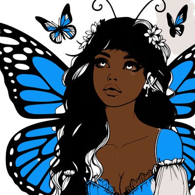 butterfly fairy realistic girl