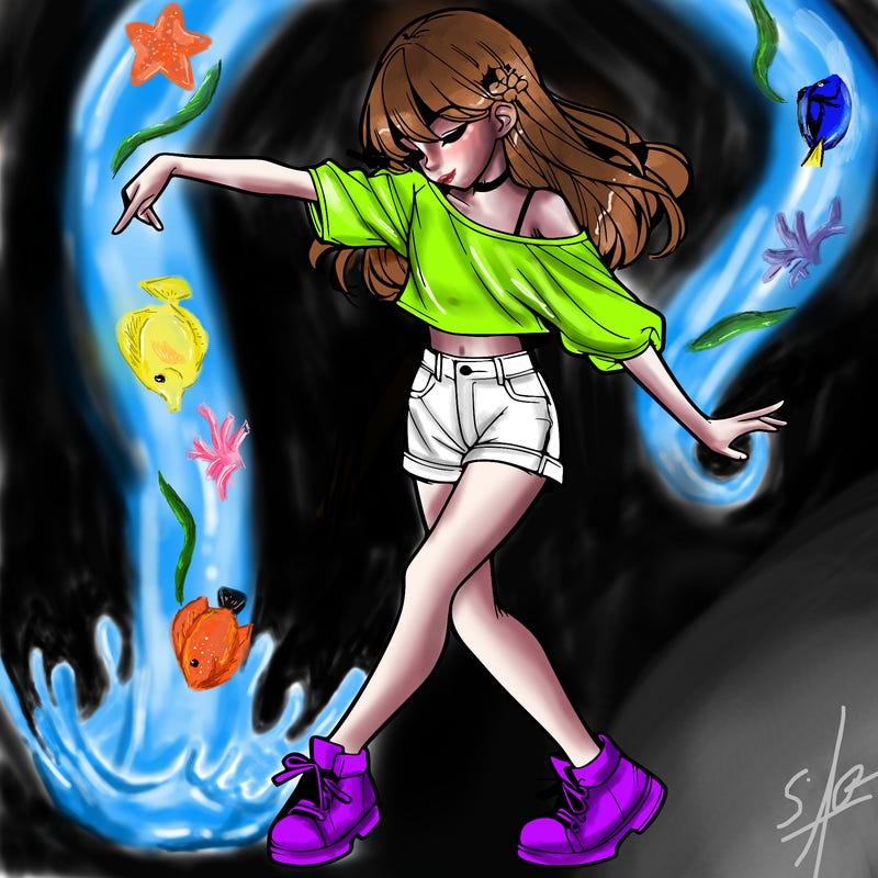 realistic girl danceing