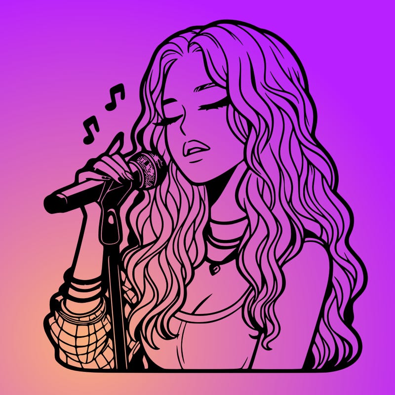 realistic female singer