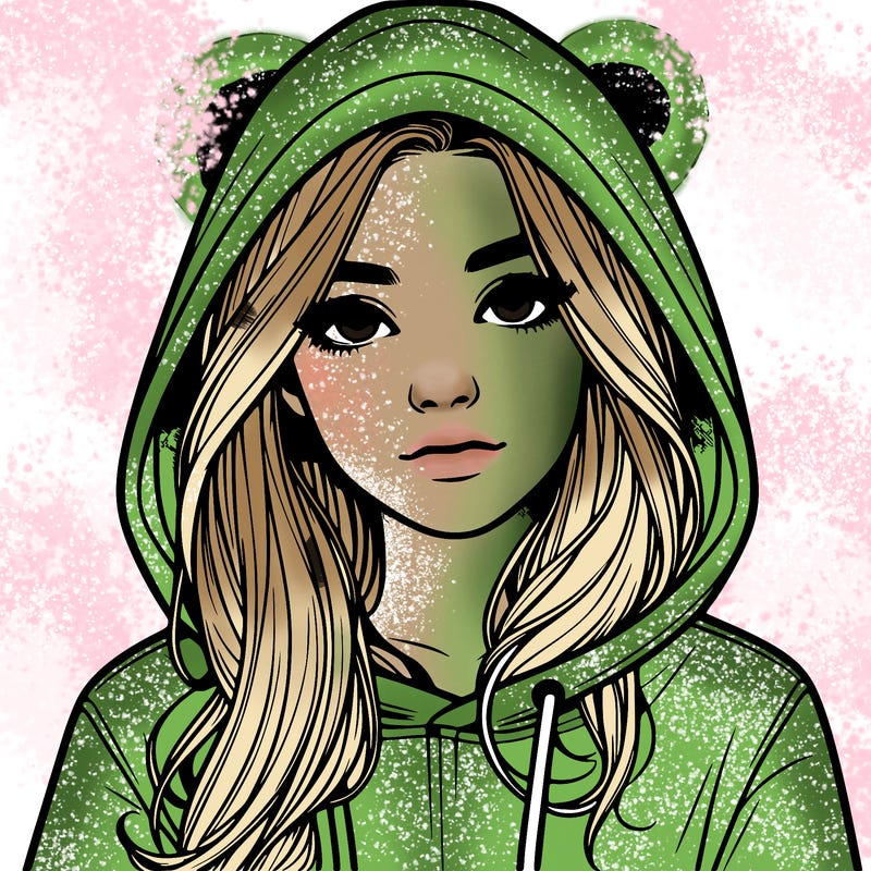 realistic girl with a hoodie