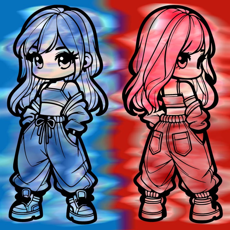 girl in crop top and baggy pants