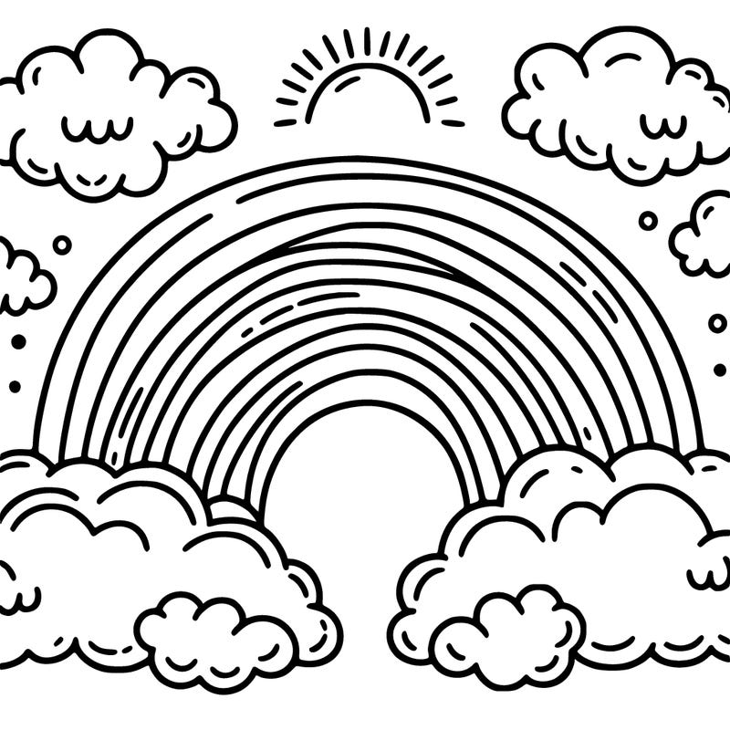 a rainbow above the clouds