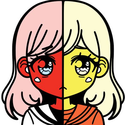 a split of a girl