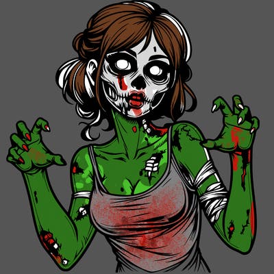 realistic zombie girl
