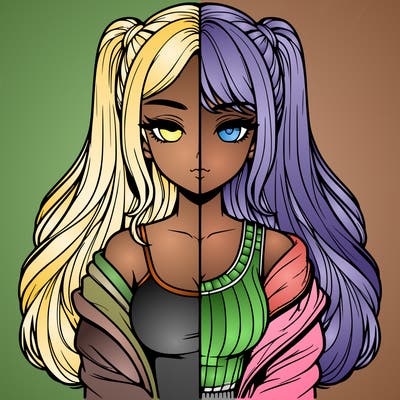 realistic girl split