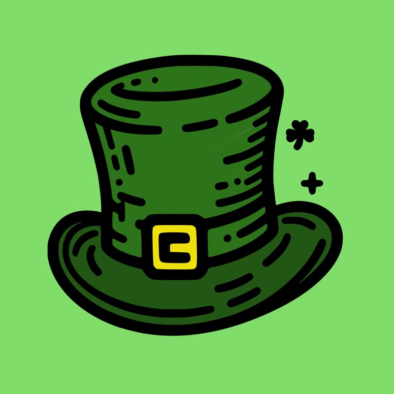 st patrick hat with thin lines