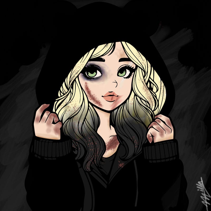 realistic girl in a animal pjs hoodie