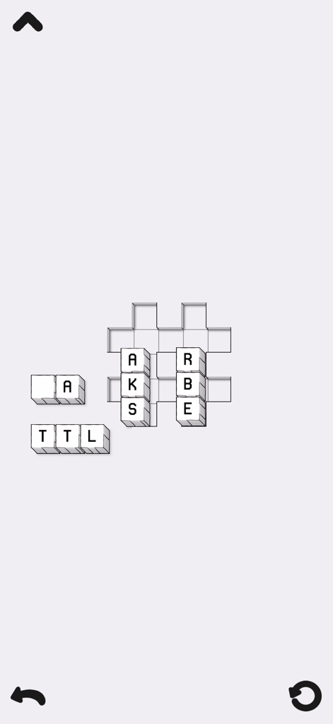 LOK Digital - Interfaz de puzzle de cuadrícula minimalista con casillas de letras en la aplicación LOK Digital