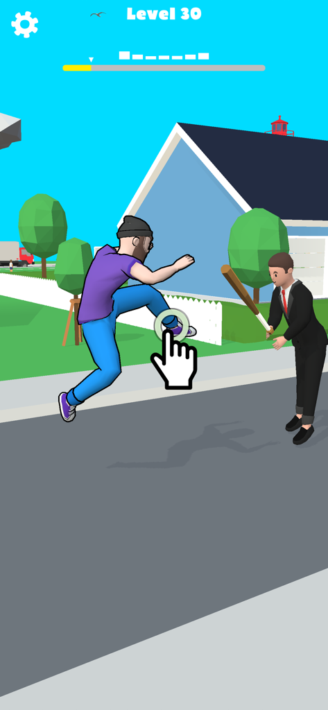 Slow Mo' Run - Um jogador arrastando o membro de um personagem para criar uma pose de luta personalizada no jogo Slow Mo Run