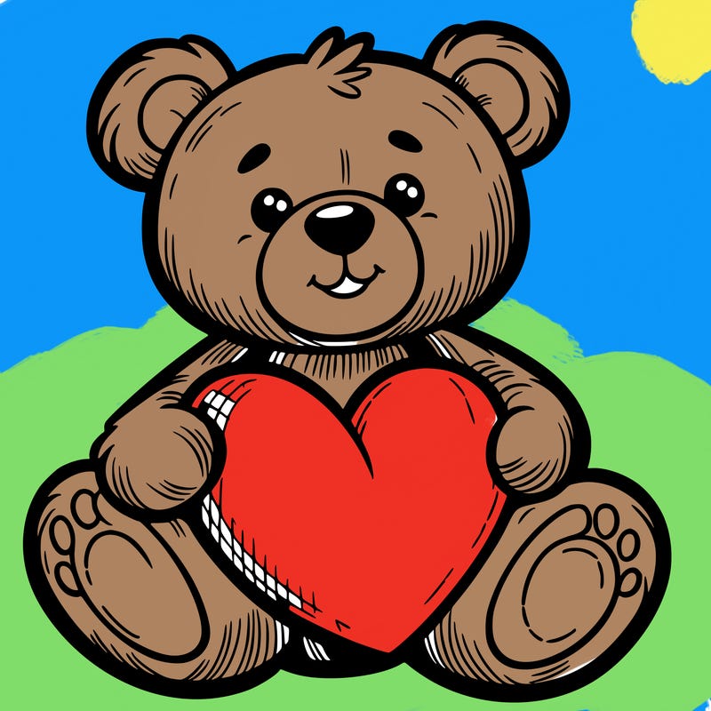 teddy bear a heart
