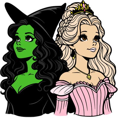 'elphaba and glinda (realistic)