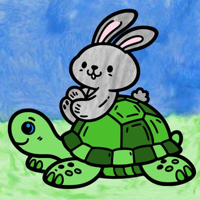 turtle with bunny