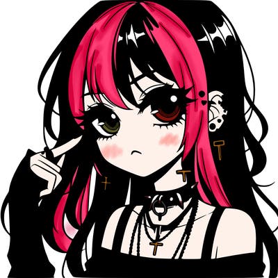 goth anime girl